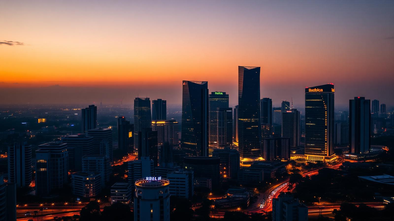 Mumbai Bandra-Kurla Complex financial district skyline at dusk — MAST India GRC and cybersecurity consulting.